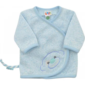 Kojenecká bunda modrý svetrovinový kabátek Happy Monkey
