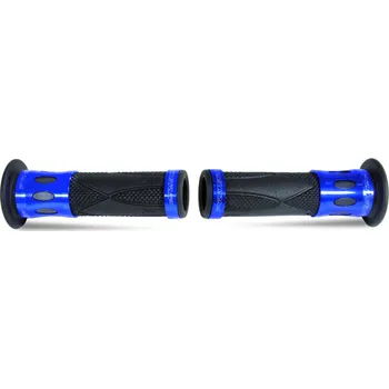 Gripy - rukojeti pro silniční motocykly PROGRIP 728 černá/modrá 22 až 25 mm