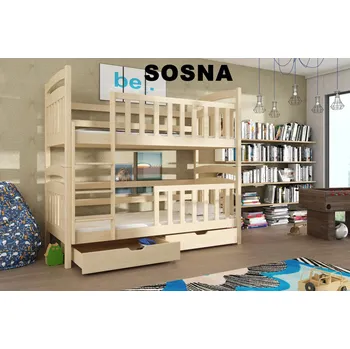 Postel Patrová postel z masivu SEBUS 90x200 cm - více odstínů