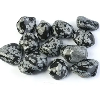 Přírodní kámen Obsidián vločkový troml vel.jumbo (JAR)