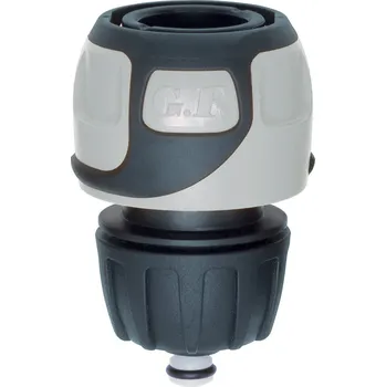 Hadicová spojka AQUASTOP hadicový konektor 1/2 - 5/8" - šedý (GF Garden Stopspojka 1/2" “Soft Touch“ GREY)