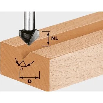 Fréza Festool HS S8 D11/9,5/60° - Drážkovací fréza ve tvaru V 490997