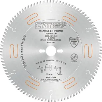 Pilový kotouč CMT Chrome pilový kotouč na lamino, DTD a MDF/D250x3,2 d30 Z80 HM