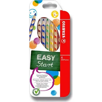 Pastelka Trojhranné pastelky 6 barev Stabilo EASYcolors pro leváky