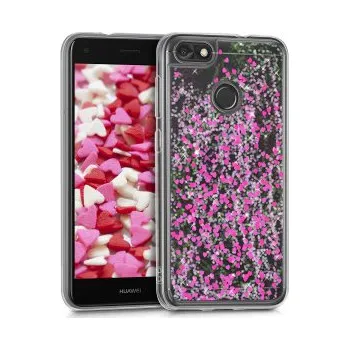 Pouzdro s designem srdce pro Huawei P9 lite mini - růžová