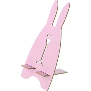 Skládací stojánek na mobil - zajíček - Světle růžová