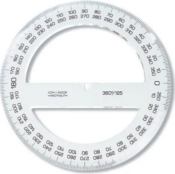 pravítka Úhloměr čirý 360 stupňů velký Koh-i-noor 74632