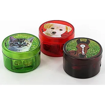 Ořezávátko Dvojité kovové ořezávátko ze zásobníkem Kum 208M2 zvířátka