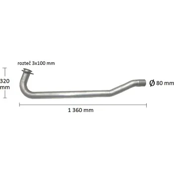 Auto-moto Trubka výfuku MAN L 2000 (PR 68.22-1)