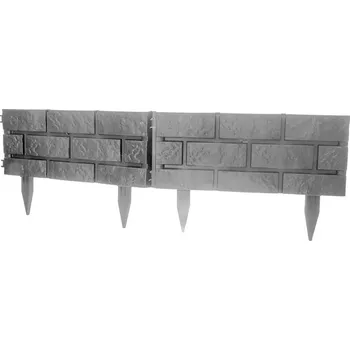 BJ Plastik Zídka palisáda 18 x 45 cm, šedá Zahradní obrubník BJ Plastik Zídka palisáda 18 x 45 cm, šedá