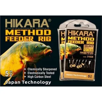 Rybářský háček Traper Hikara Method feeder rig - SELECT RING Háček 14 / vlasec 0,20