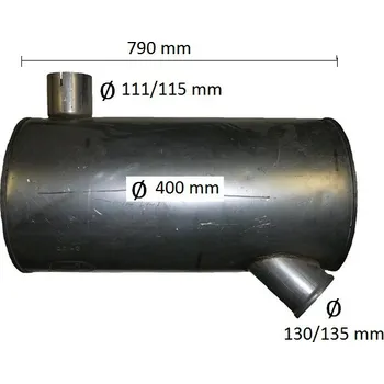 Tlumič výfuku Tlumič výfuku Iveco EuroStar (PR 64.25-6)