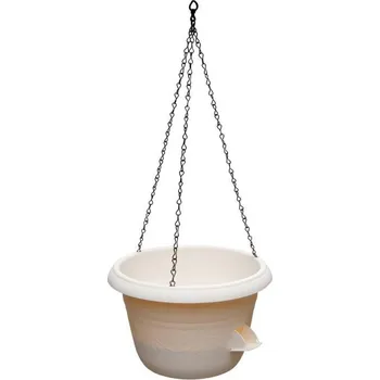 Květináč Plastia Siesta Samozavlažovací žardina s kovovým závěsem 25 cm
