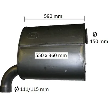 Tlumič výfuku Tlumič výfuku Iveco EuroTech MP (PR 64.40-2)