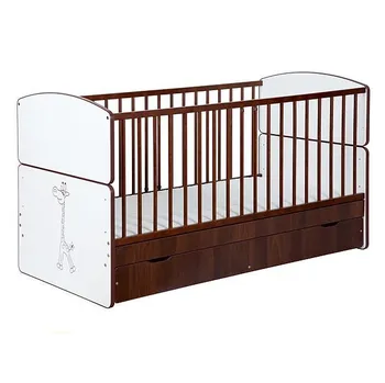 Dětská postýlka Klups Bartek II Safari žirafa 140 x 70 cm