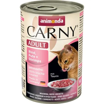 Animonda Cat Carny Adult konzerva Beef/Turkey/Shrimps, 400 g