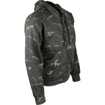 Pánská mikina Mikina s kapucí ZIP černě maskovaná BTP