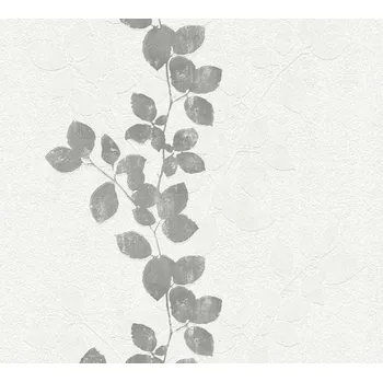 Tapeta Vliesová tapeta 35891-1 šedé listy / Tapety na zeď 358911 (0,53 x 10,05 m) A.S.Création