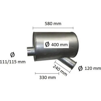Tlumič výfuku Tlumič výfuku MAN F 90 (PR 68.03-2)
