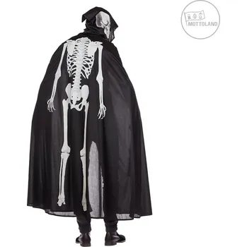 Karnevalový kostým Mottoland Německo Glowing Skeleton Cape - kostým s potiskem D varianta: STD 48 - 54