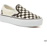 tenisky nízké dámské - UA CLASSIC SLIP-ON PLATFORM Blk WhtCh - VANS - VN00018EBWW - 40