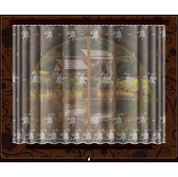 Záclona Kusová záclona - Athéna Bílá 300 x 140 cm