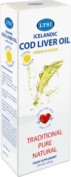 Přírodní produkt Lysi Olej z tresčích jater citron 240 ml/220 g