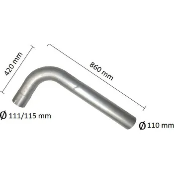Střední díl výfuku Trubka výfuku MAN TGX (PR 68.51-18)
