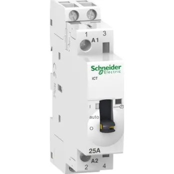 Elektroinstalační materiál Instalační stykač Schneider Electric Acti9 ICT 25A 2NO 230V A9C21732 s manuálním ovládáním