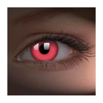 Kontaktní čočky svítící barevné čočky CRAZY glow red UV (2 čočky roční)