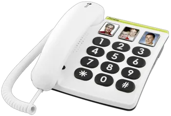 Stolní telefon Doro PhoneEasy 331 bílý