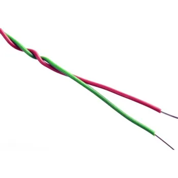 elektrický kabel Kabel U 2x0,8 (zvonkový drát) rudá, zelená (300m)