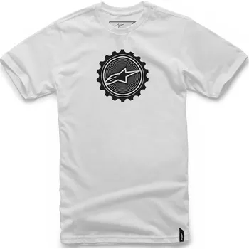 Pánská mikina Alpinestars Pánské bílé tričko GEARED TEE Alpinestars krátké 1018-72014 20 - S