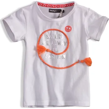 Dívčí tričko DIRKJE SMILES bílé Velikost: 98