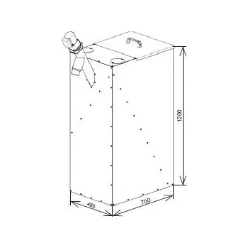 Palivová nádrž Nádrž s dopravníkem AZPD240B modrá H0284