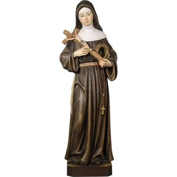 Vánoční dekorace Ornatis Svatá Rita z Cascie Provedení: Přírodní bez malování, Velikost stojících figur dospělých postav: 6 cm Dřevěná socha Svaté Rity s Cascie