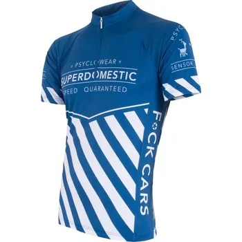 cyklistický dres Sensor Superdomestic s krátkým rukávem M modrý