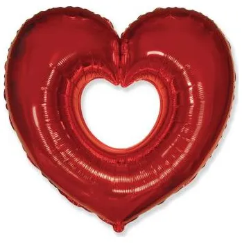 Balónek Balón foliový SRDCE červené 90 cm