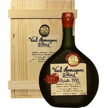 Brandy ARMAGNAC DELORD MILLÉSIMÉS 1992 40% 0,7l (Dřevěný obal)