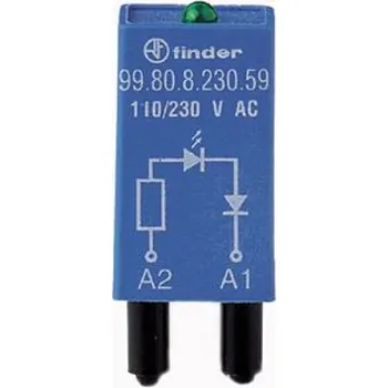Modul Finder 99.80.0.024.98 s indikační led a varistorem 6-24 V AC/DC