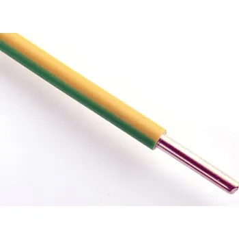 elektrický kabel Vodič H07V-U 4 žlutozelená (CY 4) metráž