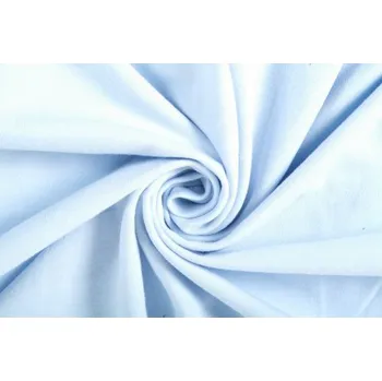 Elastická teplákovina počesaná,výplněk, baby blue, látky, metráž