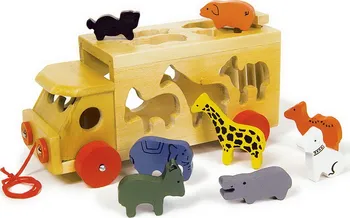 Dřevěná hračka Legler Zoologický vůz se zvířaty