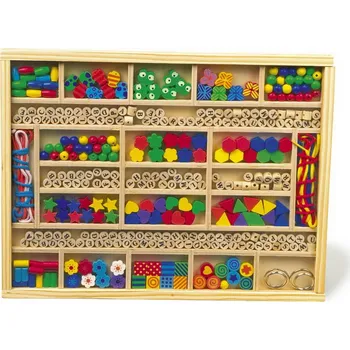 Dřevěná hračka Legler Navlékací box