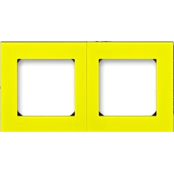 vypínač ABB Levit dvojrámeček žlutá/kouřová černá 3901H-A05020 64