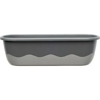 Plastia Mareta samozavlažovací truhlík 60 cm, tmavý antracit/světlý antracit