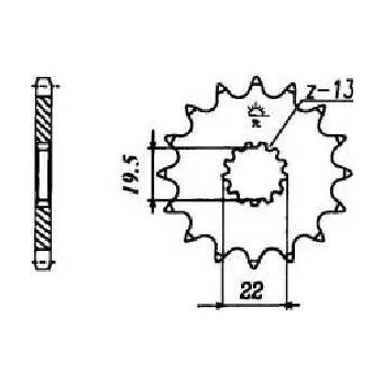 Řetězová sada pro motocykl řetězové kolečko 15z 428 YUKI CROSS , SM 200