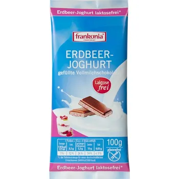 FRANKONIA MLÉČNÁ ČOKOLÁDA JAHODOVÝ KRÉM BEZ LAKTÓZY 100g