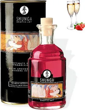 Masážní přípravek Shunga Champagne Strawberry olej 100 ml