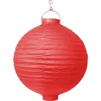 Party dekorace Partydeco Papírový lampion 30 cm červený